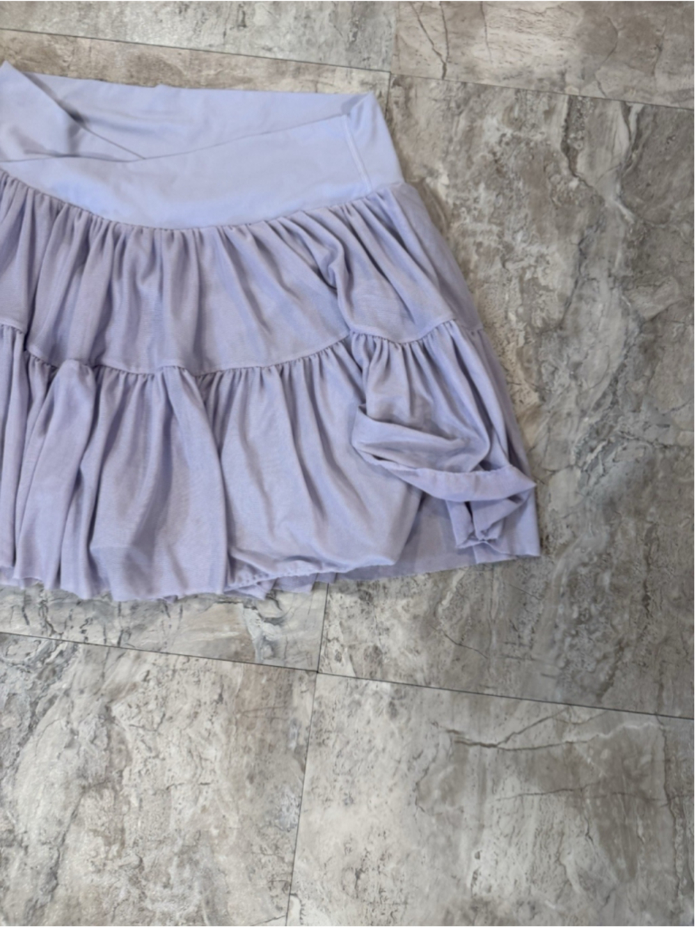 Blogilates Skort Womens Purple Mesh Ruffle Tiered Tennis Athletic Skirt Shorts M